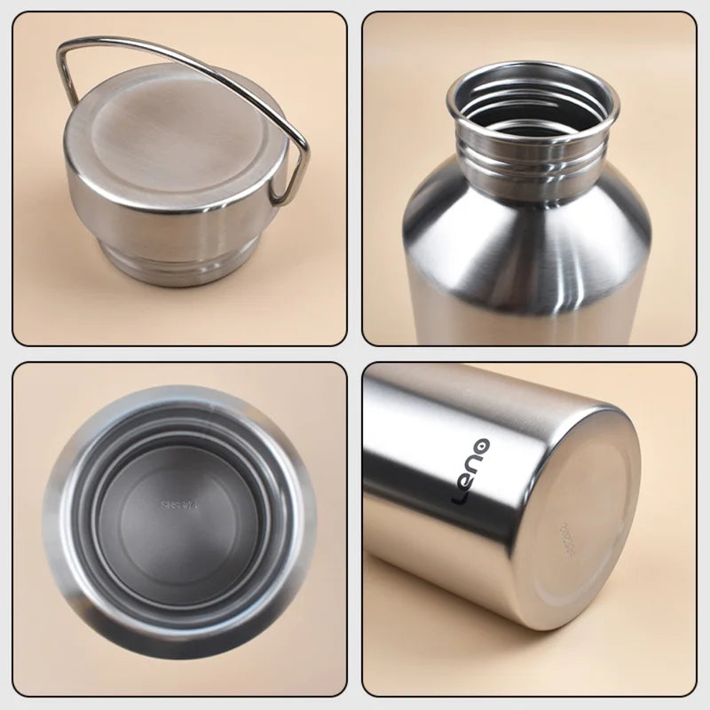 Large Capacity Stainless Steel Water Bottle 2000ml for Sports & Camping