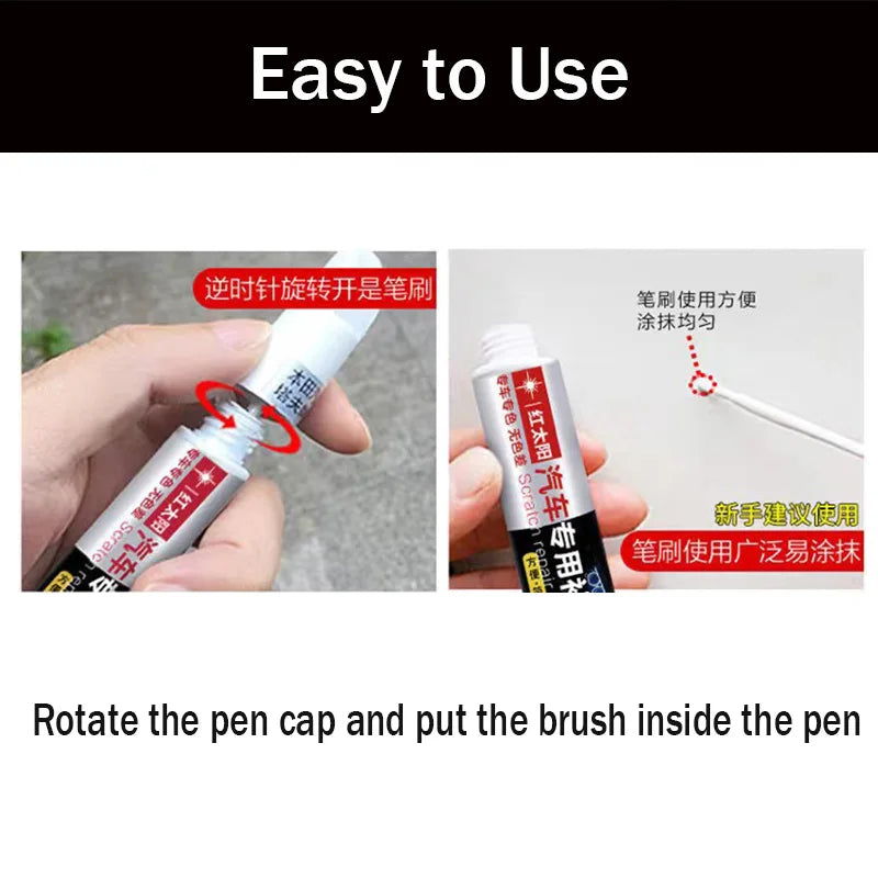 Car Paint Scratch Repair Pen for EVs & All Vehicles Touch-Up Paint Remover