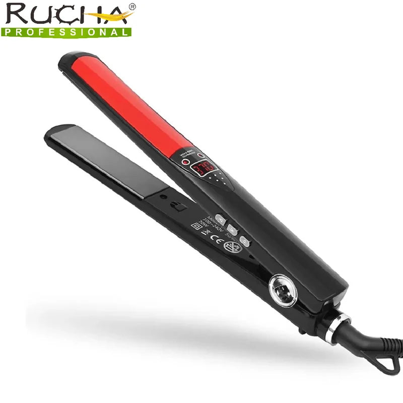 Professional Titanium Hair Straightener Flat Iron for Women with Fast Heating