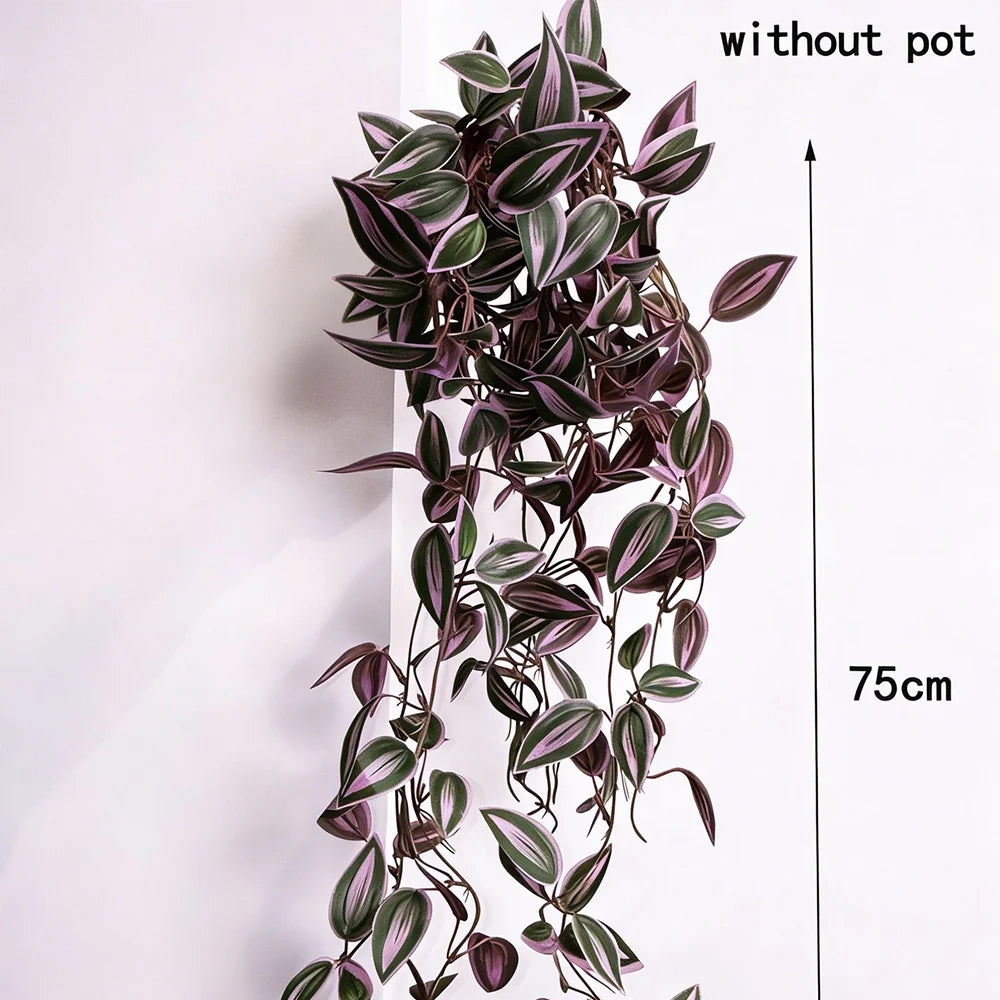 75cm Artificial Wall Hanging Plants Eucalyptus Silk Vines for Home & Wedding Decor