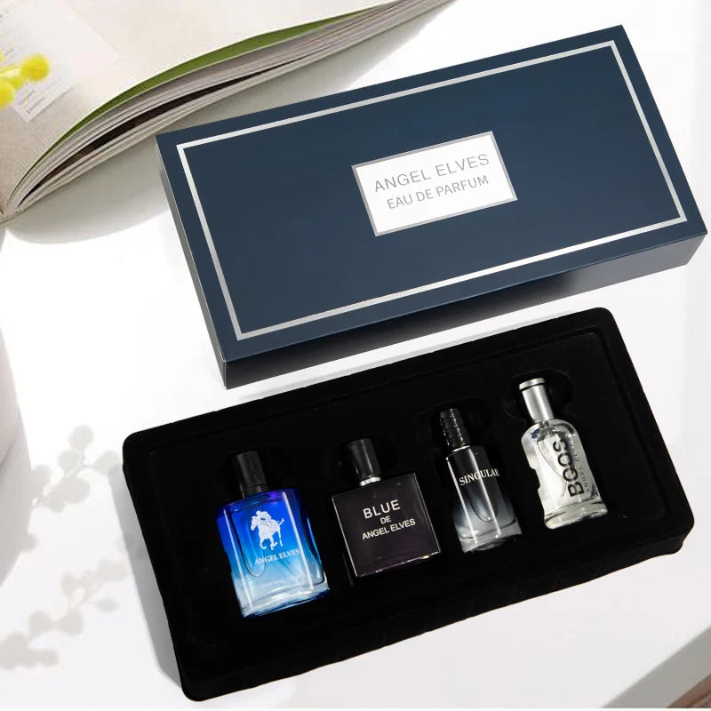 Men's Cologne Gift Set - 4 Premium Vanilla & Scented Pheromone Perfumes, Long Lasting