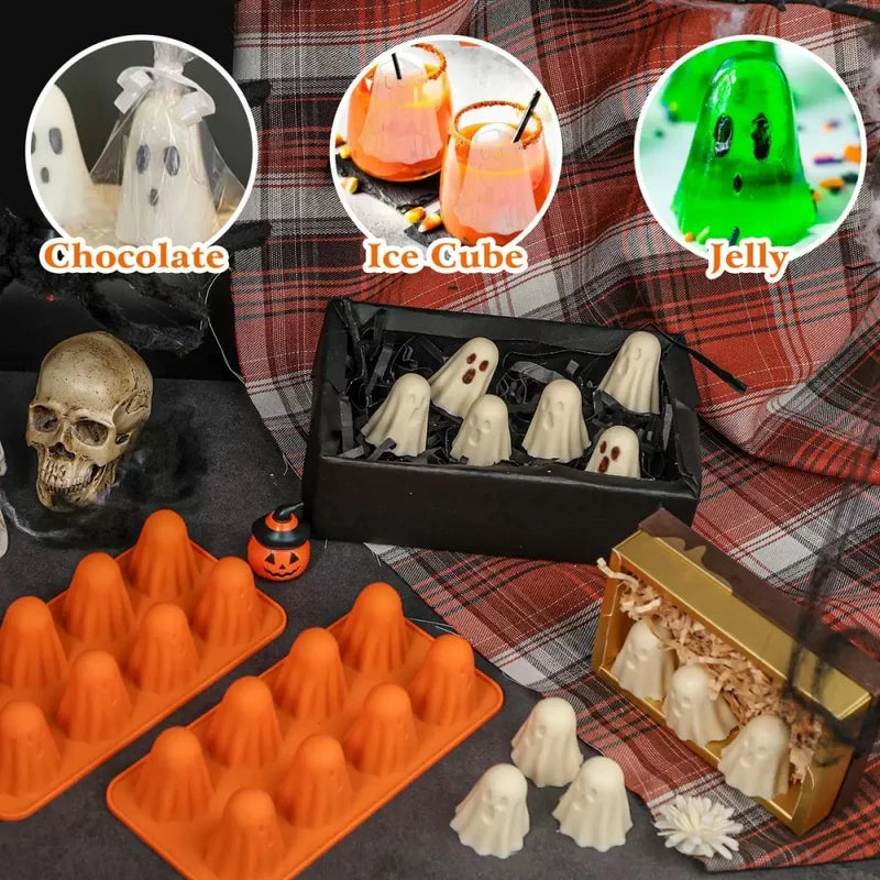 Halloween Ghost Silicone Candy Mold for Chocolates Gummy Jelly & Ice Cubes