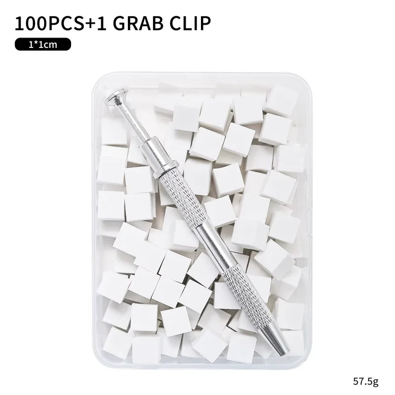 100Pcs Nail Art Gradient Sponge Brush Set for DIY Manicure & Glitter Polish