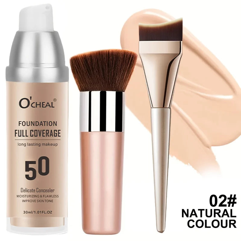 Moisturizing Mineral Powder Foundation Spray Gun Set for DIY Makeup - Concealer & Face Perfector