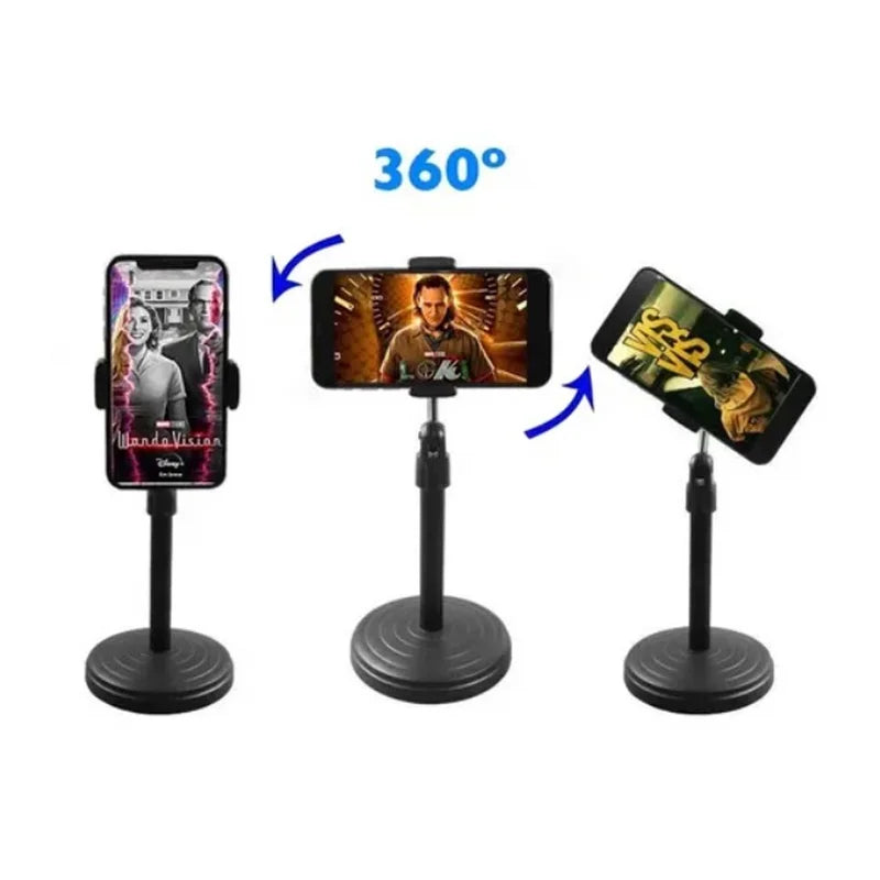 Mobile Phone Support Tripod with 360° Rotation & Adjustable Height