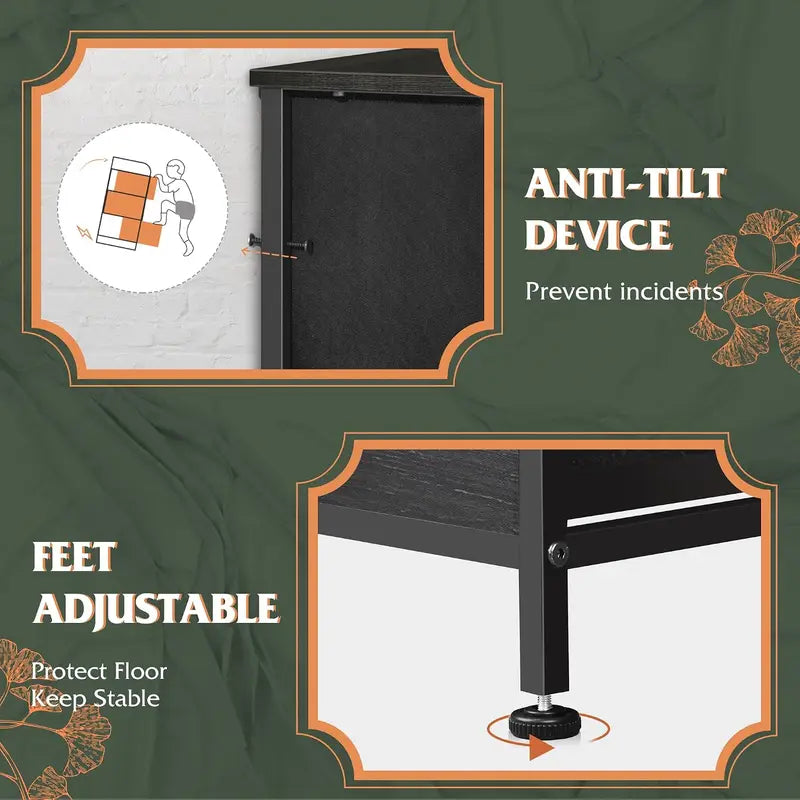 8-Drawer Fabric Dresser Storage Tower for Bedroom Organizing