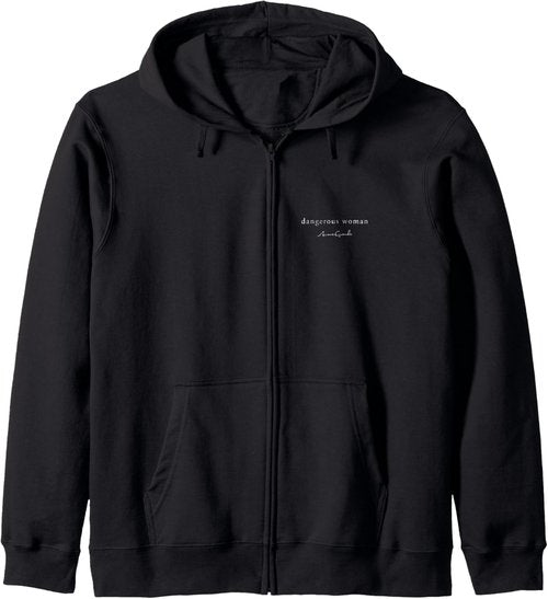 Ariana Grande Official Dangerous Woman Zip Hoodie - Stylish Comfort for Fans | Black Size M
