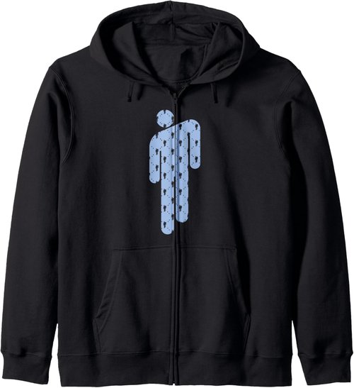 Billie Eilish | Official Blue Blohsh Zip Hoodie - Stylish & Comfortable Unisex Design