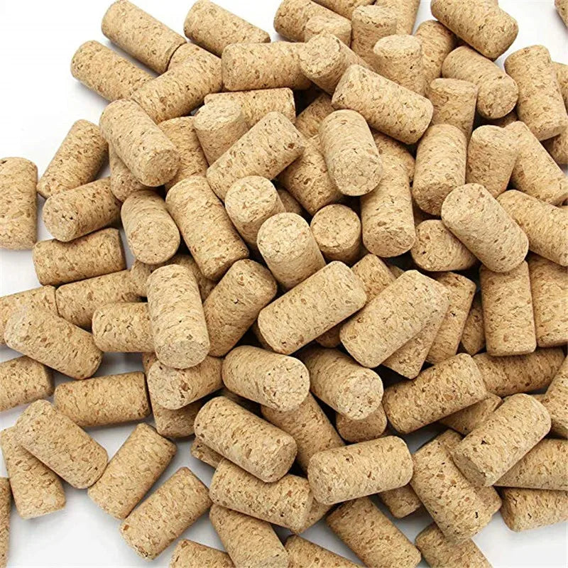 Reusable Wooden Wine Corks - Natural Straight Bottle Stopper Set for Wine & Crafts