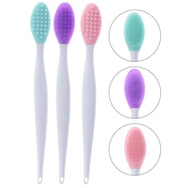 30pcs Silicone Lip Scrub Brush Set Double-Sided Exfoliating Face & Lip Cleaning Tool