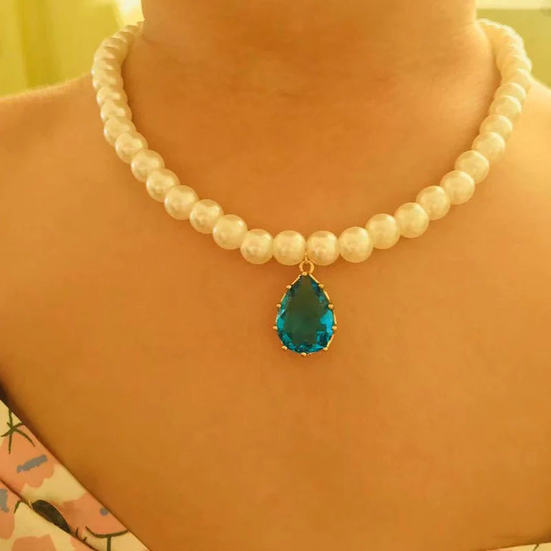 Elegant Big Pearl Necklace for Women Wedding Jewelry Choker 2021 Trend