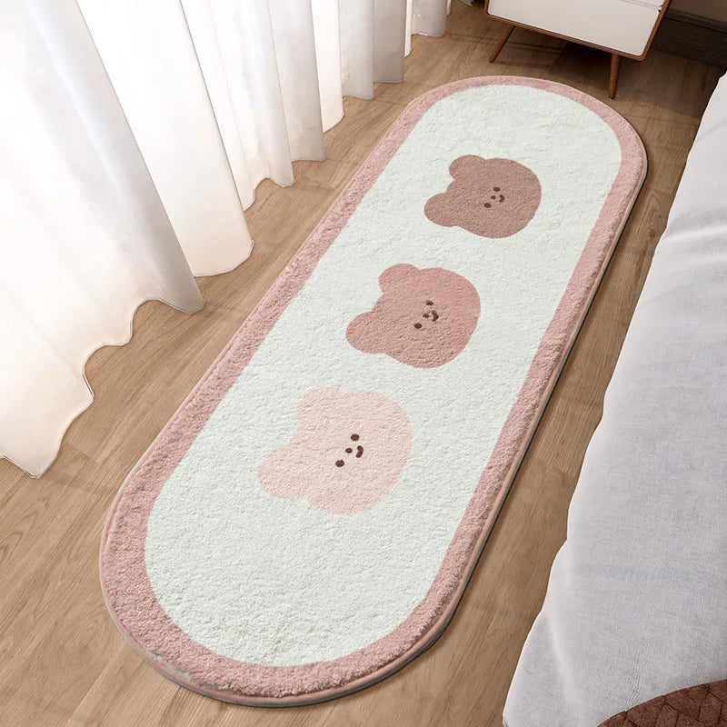 Fluffy Soft Children's Bedroom Rug Non-Slip Play Mat Kids Room Floor Carpet