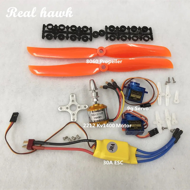 RC Brushless Motor 1400KV with 30A ESC & Micro Servo Kit for Fixed Wing & Helicopter
