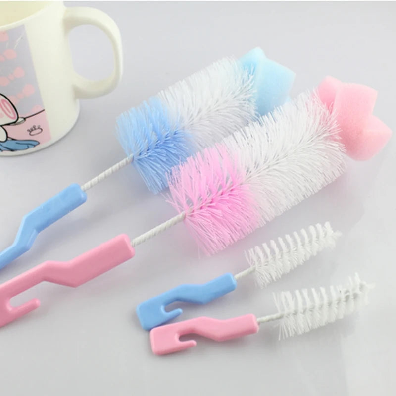 Baby Bottle Cleaner Sponge & Pacifier Brush Set - 2 Pieces