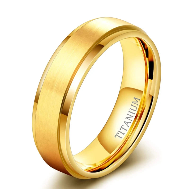 Titanium Wedding Ring Men Women Brushed Black Silver Band 4-10mm Custom Sizes