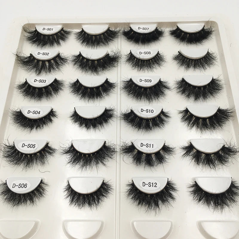 3D Mink Lashes Fluffy Handmade Reusable Short Natural Eyelashes for Makeup