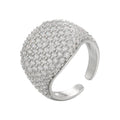 Fashion Crystal Ring for Women - Gold & Silver Open-Style Jewelry