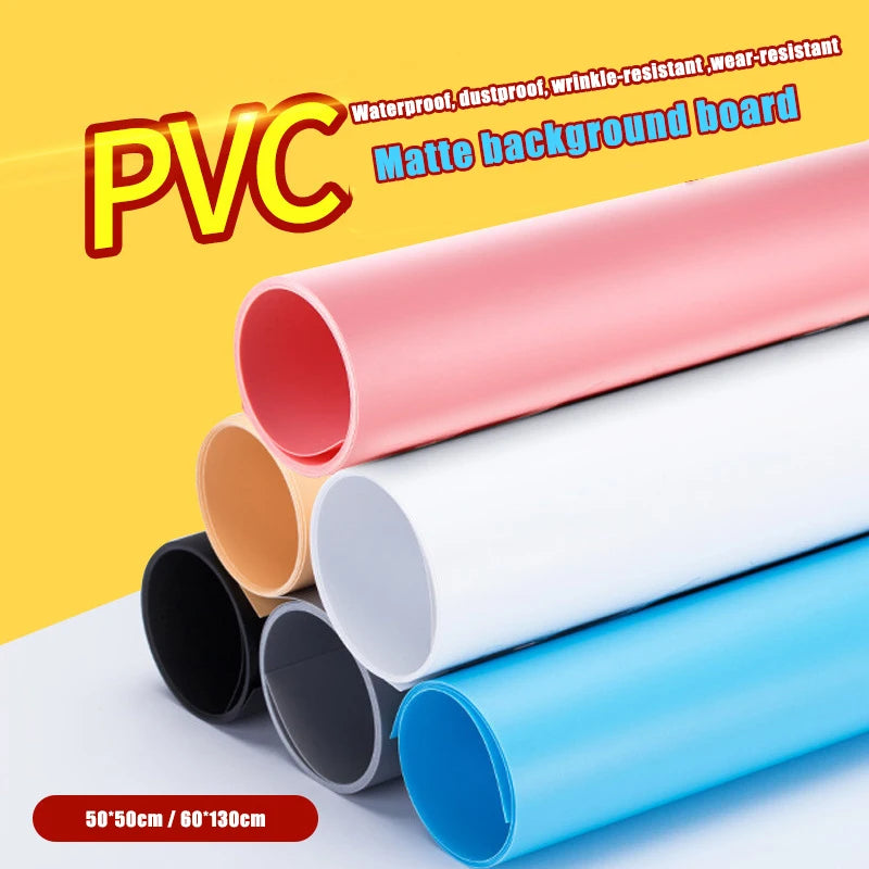 PVC Photography Backdrop 60x130cm Morandi Style Waterproof Photo Background Board