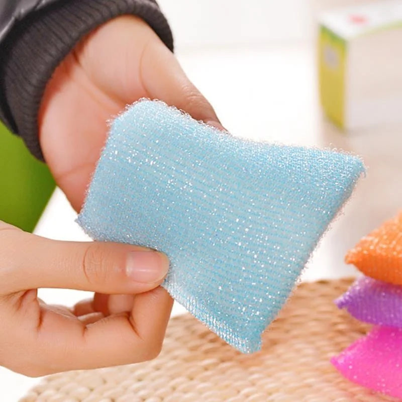 4/8pcs Kitchen Cleaning Sponges with Anti-Microbial Coating - Household Dish Scrubbers