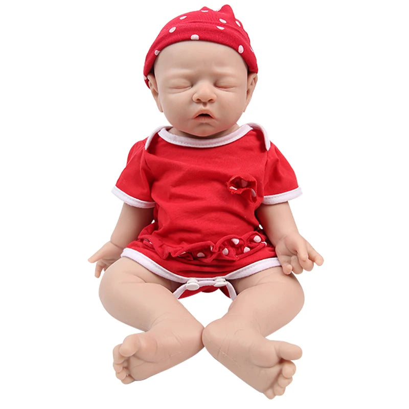 Full Body Silicone Reborn Baby Doll - Realistic 16.92 Inch Child Toy with Clothes