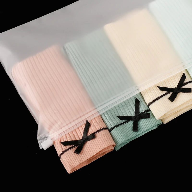 10-Pack Frosted Zipper Storage Bags for Underwear Socks Cosmetic & Clothing Organization