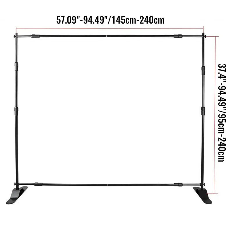 Adjustable Telescopic Backdrop Stand 3x2.4M for Photo Call Events & Weddings