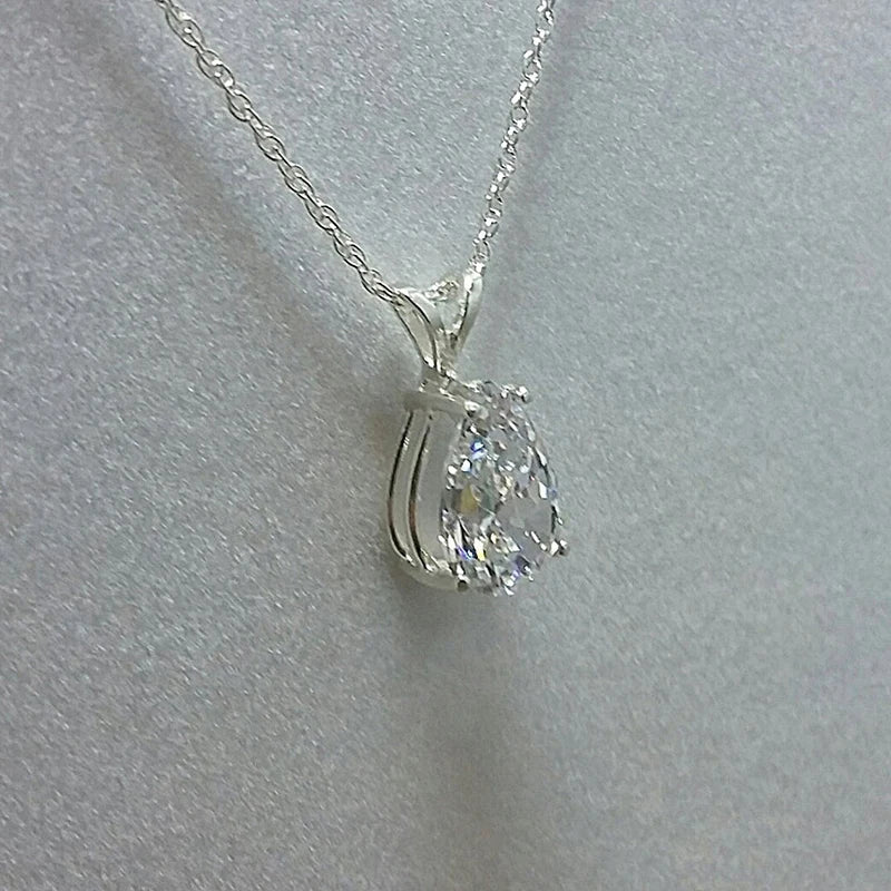 Elegant Water Drop Cubic Zirconia Necklace for Women - Gift & Wedding Jewelry