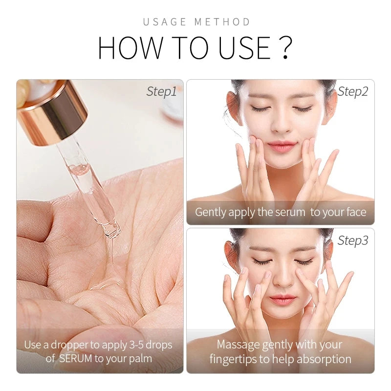 Face Serum with Gold Snail Sakura Hyaluronic Vitamin C & Rose - 90ml
