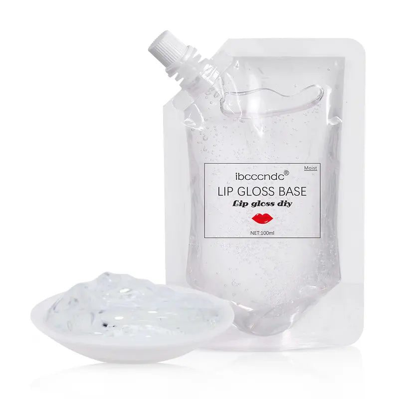 DIY Lip Gloss Kit Moisturizing Clear Gel with Pigment Glitter Oils 100ml