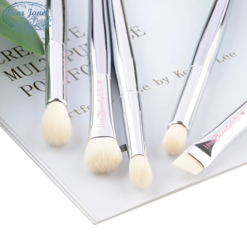 9pcs Makeup Brush Set for Face & Eyes - Foundation, Blush, Eyebrow, Highlighter