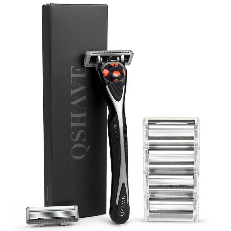 Black Spider Man Manual Razor Set with 6 Blades and Handle
