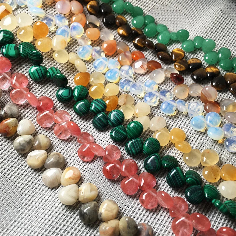 Natural Stone Water Drop Beads for Jewelry Making - Loose Crystal Beads 10x5mm