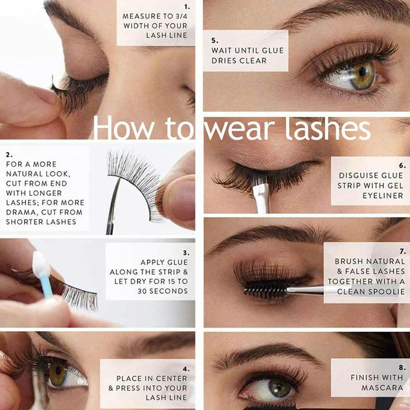 Dramatic 3D Mink False Eyelashes - Soft Fluffy Natural Long Lash Sets