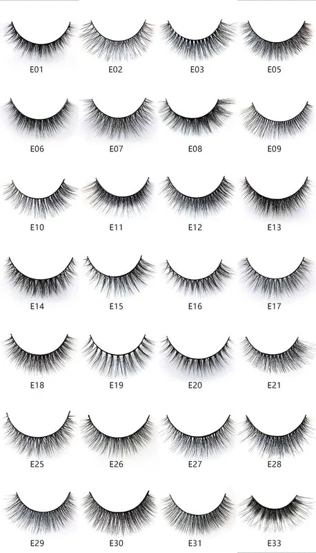 Wholesale 3D Mink False Eyelashes - Natural, Thick, Wispy Makeup Lashes