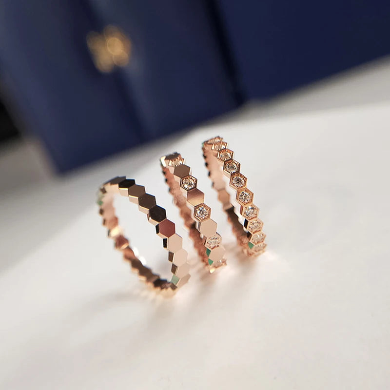 Fashion Engagement Ring for Women - Trendy Brass Jewelry with Cubic Zirconia