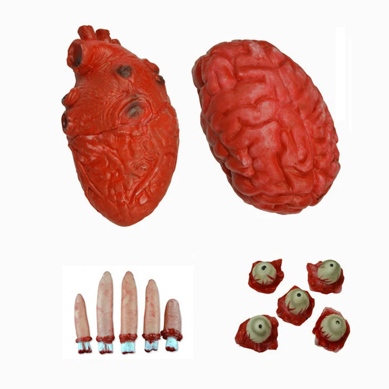 Halloween Bloody Body Parts Prop Fake Bloody Heart Rubbery Organs - Human Size Torso