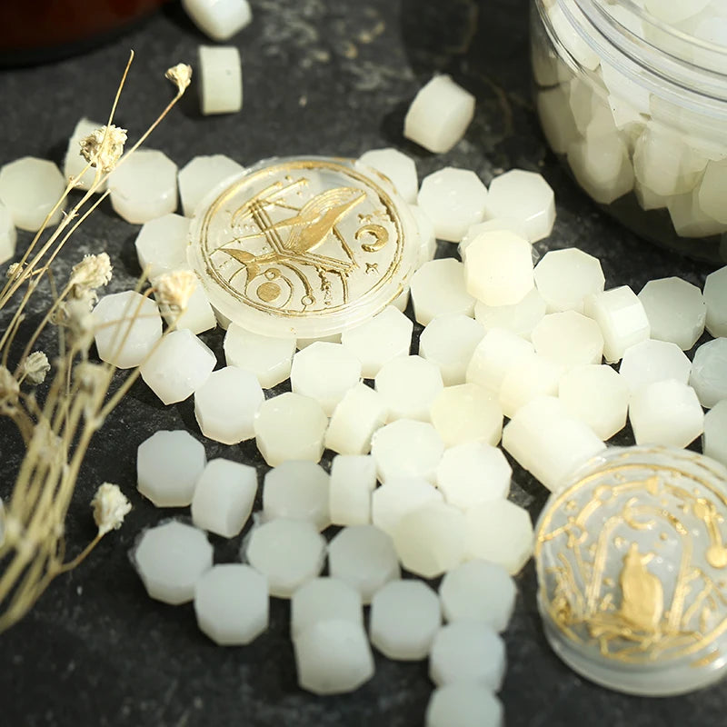 100Pcs Transparent Wax Seal Stamp Crafting Supplies for Invitations & Scrapbooks