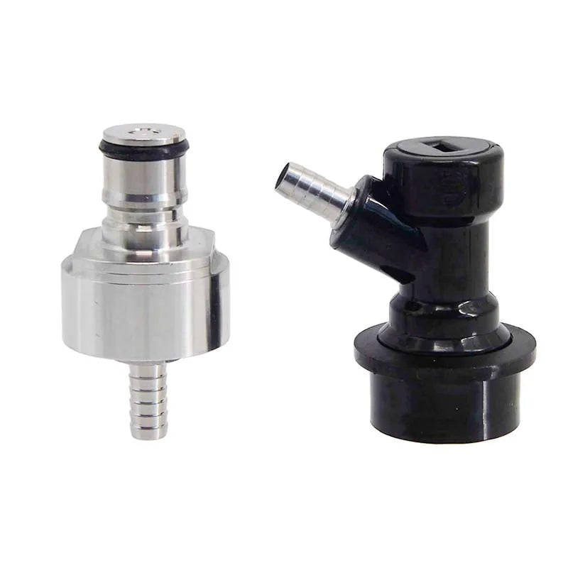Homebrew Beer Carbonation Cap with Ball Lock Disconnect for PET Bottles