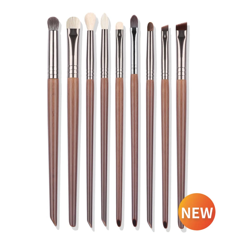 Professional Makeup Brush Set for Eyes and Face - 9/12 Pcs Natural & Synthetic Bristles