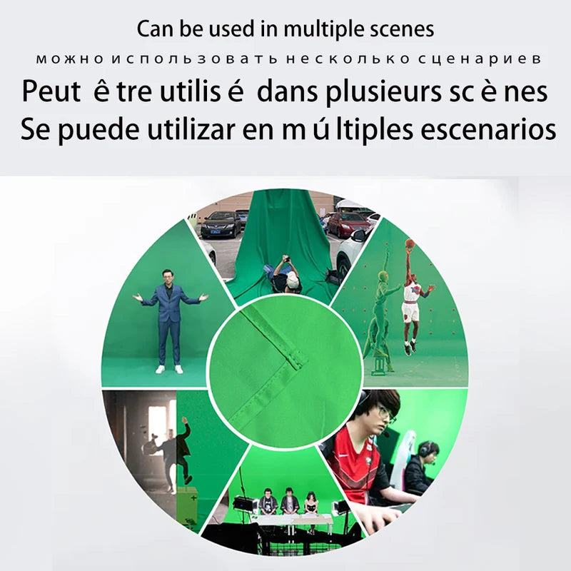 Photography Backdrop Green Screen Cotton Chromakey Studio Cloth for Photo Video Shoot
