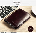 Men's Genuine Leather Wallet Short Card Holder with Classic Style