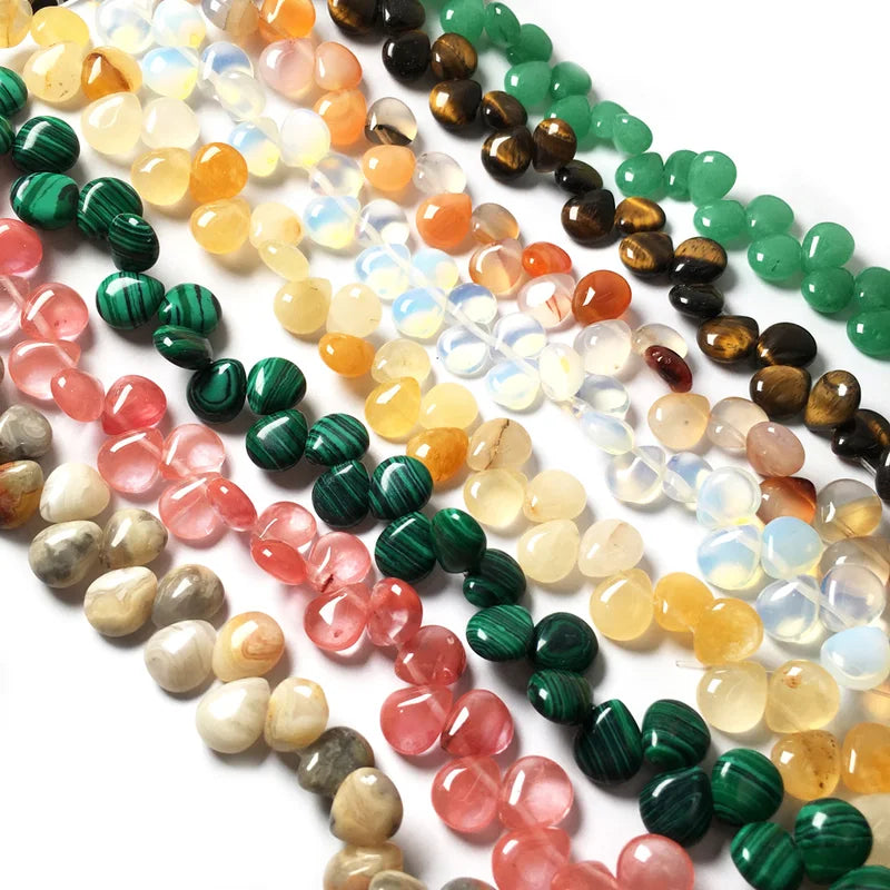 Natural Stone Water Drop Beads for Jewelry Making - Loose Crystal Beads 10x5mm