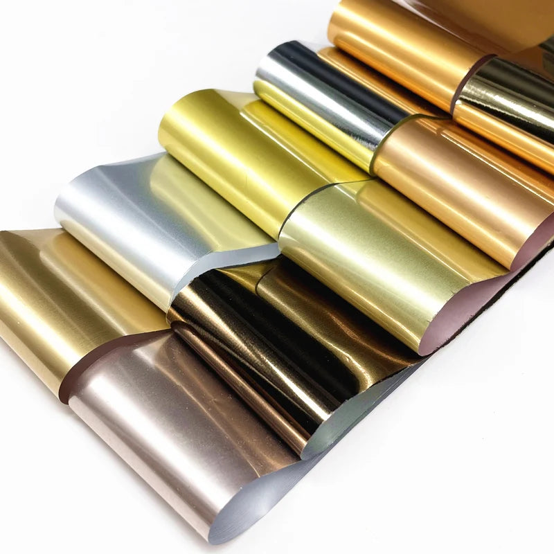 Metal Nail Foils for Transfer & Nail Art Decor - Chameleon, Neon & Champagne Wraps