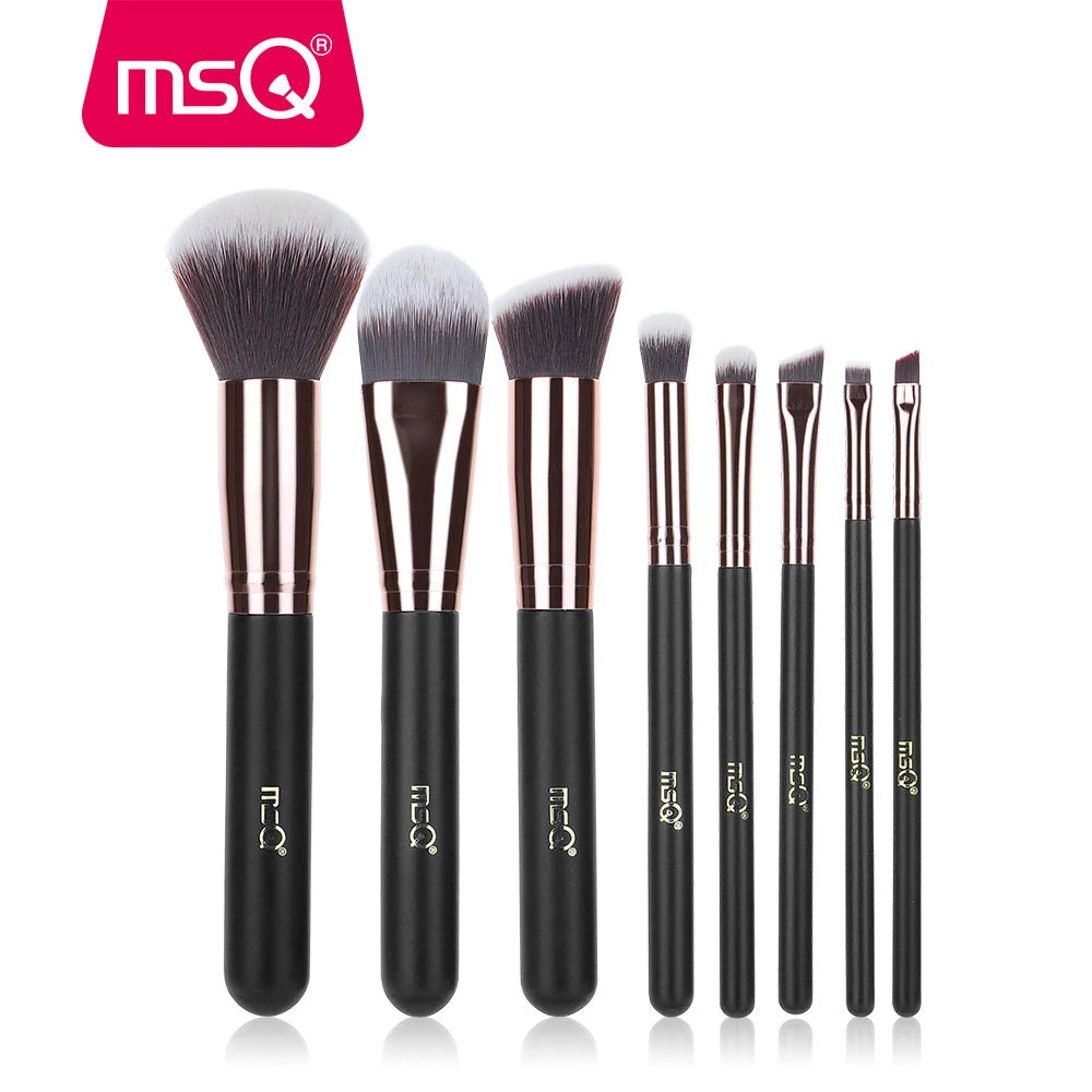 Makeup Brush Set 7 or 15 Pieces - Powder, Foundation, Eyeshadow Tools, Natural & Synthetic Hair