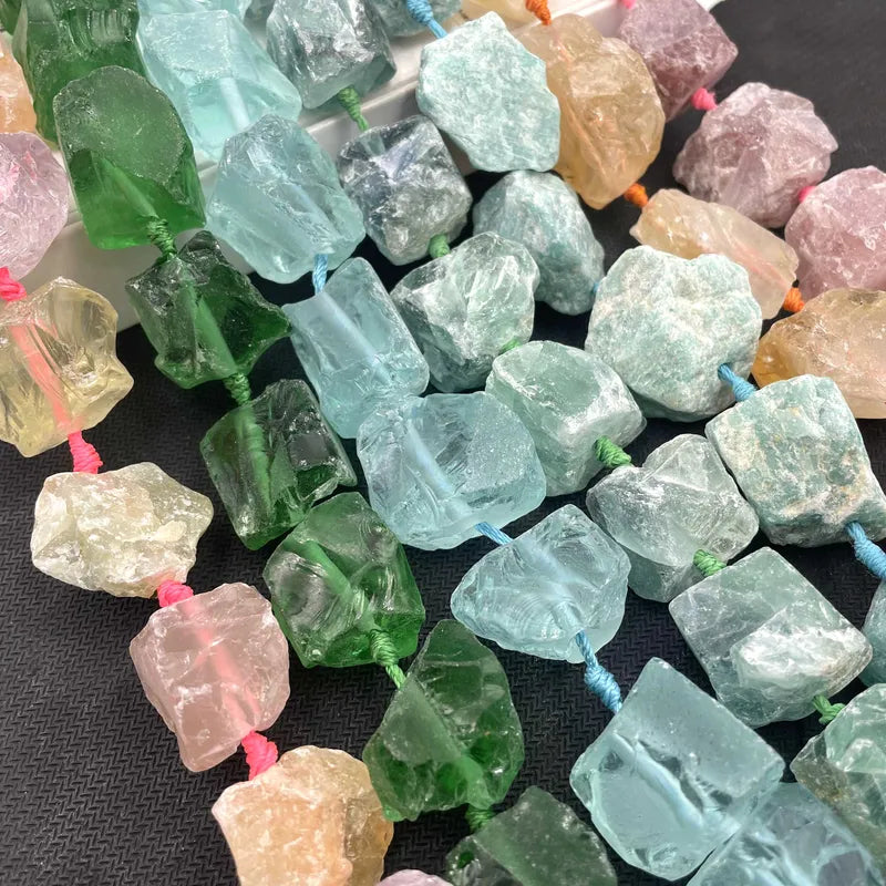 Natural Irregular Raw Stone Beads for DIY Jewelry - Lapis Lazuli Amethyst Citrine Amazonite Crystals