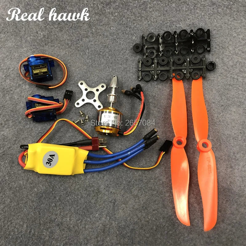 RC Brushless Motor 1400KV with 30A ESC & Micro Servo Kit for Fixed Wing & Helicopter