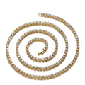 Men's Women's Iced Out 4MM Tennis Chain Necklace & Bracelet Set - Hip-Hop Jewelry