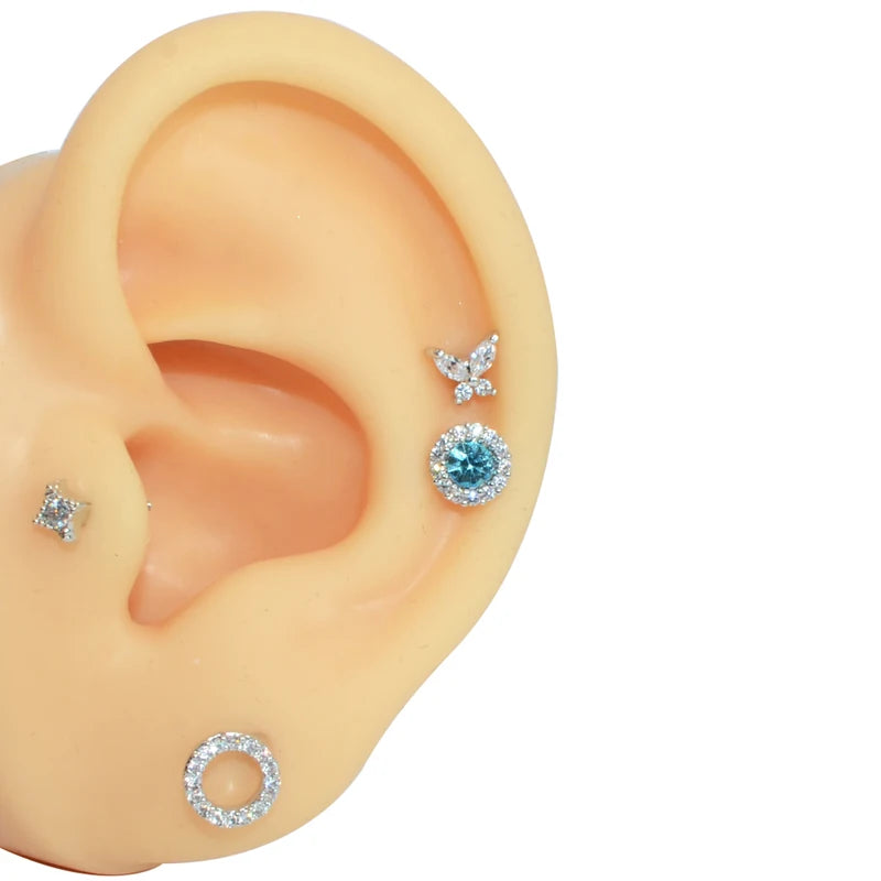 Silicone Ear Model for Piercing Practice & Display - Reusable Body Jewelry Tools