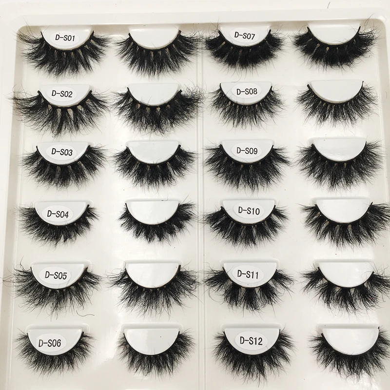 Wholesale Mink Eyelashes 10-50 Pairs Bulk Volume Fluffy Natural False Lashes
