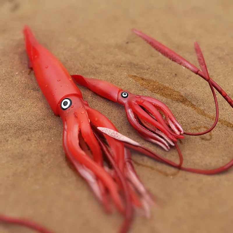 Marine Molluscs Model Action Figure Set – Octopus & Squid Sea Life Educational Toys